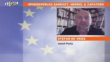 RTL Nieuws Spoedoverleg Sarkozy, Merkel en Zapatero