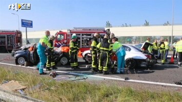 RTL Nieuws Ravage na ongeluk benzinedief op de A12