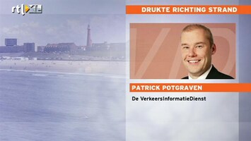 RTL Z Nieuws Drukte richting strand, file op de weg
