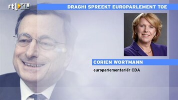 RTL Z Nieuws Draghi spreekt europarlement toe