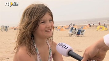 RTL Nieuws Dagje strand valt tegen: het was wel heel koud