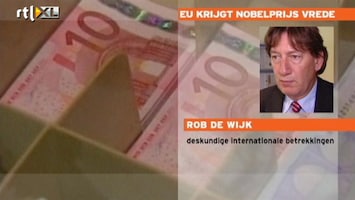 RTL Nieuws 'De EU wordt heel erg terecht met vredesprijs beloond'