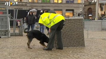 RTL Nieuws Voobereidingen op en om de Dam in volle gang