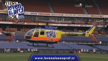 Leven Als Een Prof Met een helicopter het stadion in?