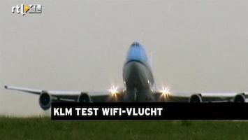 RTL Z Nieuws KLM test wifi vlucht