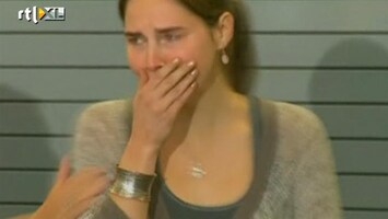 RTL Nieuws Emotionele Amanda Knox weer thuis