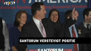 RTL Nieuws Santorum verstevigt positie