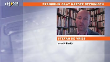 RTL Z Nieuws Stefan de Vries: Frankt moet triple A status houden, extra bezuinigingen