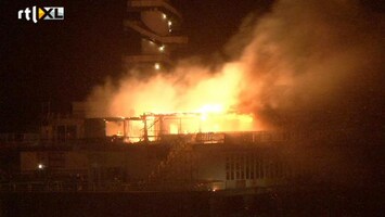 RTL Nieuws Felle brand in pier Scheveningen