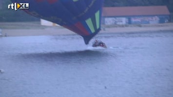 RTL Nieuws Heftige beelden van crash luchtballon in Gooimeer