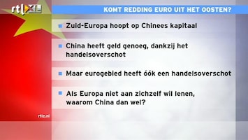 RTL Z Nieuws 16:00: Komt de redding voor de euro uit het Oosten?