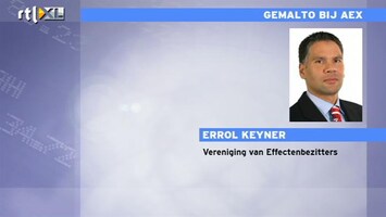 RTL Z Nieuws VEB: Komst Gemalto in AEX net zo betekenisloos als AEX zelf