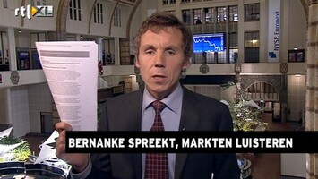RTL Z Nieuws 16:00: Bernanke: geen additionele maatregelen voor geldverruiming, geen QE3