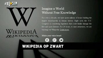 RTL Z Nieuws Wikipedia 24 uur uit de lucht uit protest tegen anti-piraterij voorstellen VS