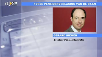 RTL Z Nieuws Pensioenfederatie: Nog steeds veel mensen die worden gekort op pensioen