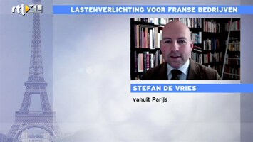 RTL Z Nieuws Socialist Hollande komt lastenverlichting Frankrijk
