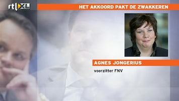 RTL Z Nieuws Agnes Jongerius: akkoord is schijnvertoning