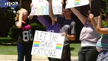 RTL Nieuws Golf van protest tegen bakker die homo's bruidstaart weigert