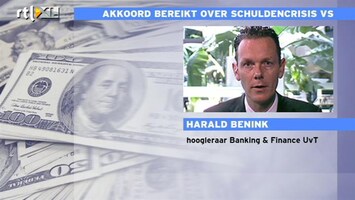RTL Z Nieuws Harald Benink: het schuldplafond gaat ohoog, maar geen belastingverhoging