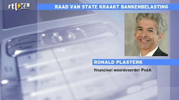 RTL Z Nieuws Plasterk vindt dat bankenbelasting door moet gaan
