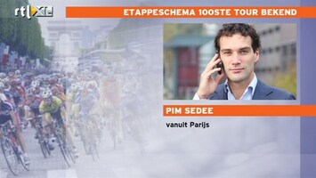 RTL Z Nieuws Etappeschema 100ste tour bekend