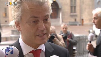 RTL Z Nieuws Wilders gaat oppositie voeren