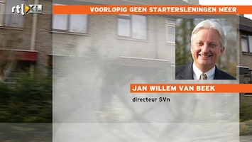 RTL Z Nieuws Voorlopig geen startersleningen meer
