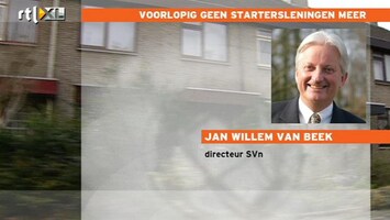 RTL Z Nieuws Voorlopig geen startersleningen meer