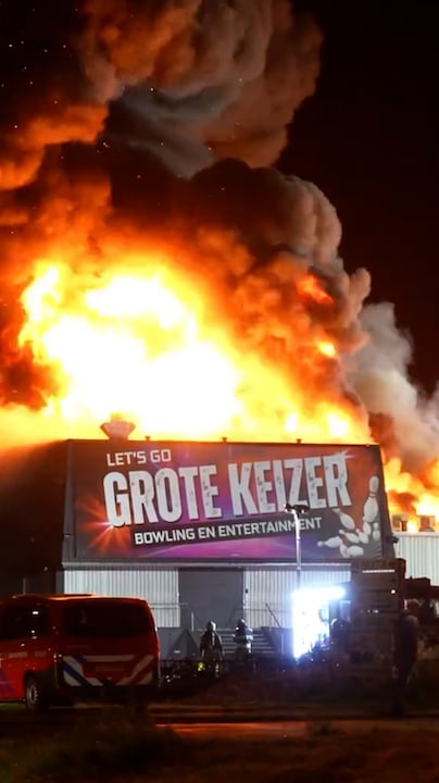 Brand in bowlingcentrum Leeuwarden
