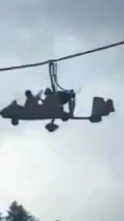 Gyrokopter raakt kabelbaan en crasht