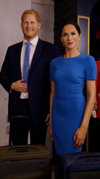 Harry en Meghan met koffers