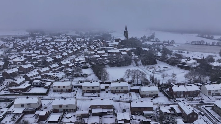 Dronebeelden: Limburg kleurt prachtig wit na flinke sneeuwval