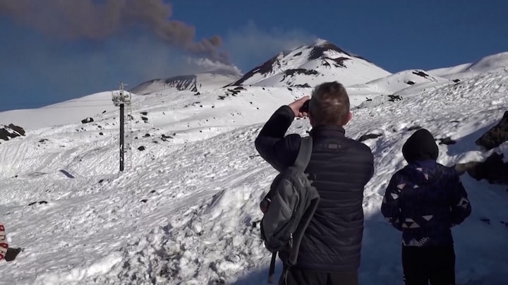 Skiën met uitzicht op rokende Etna: 'Speciaal hiervoor gekomen'