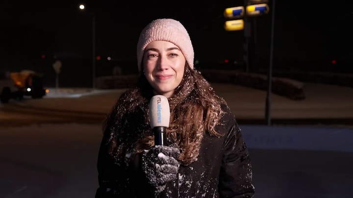 Veel sneeuw en harde wind in Drenthe: 'Het gaat hier al best tekeer'