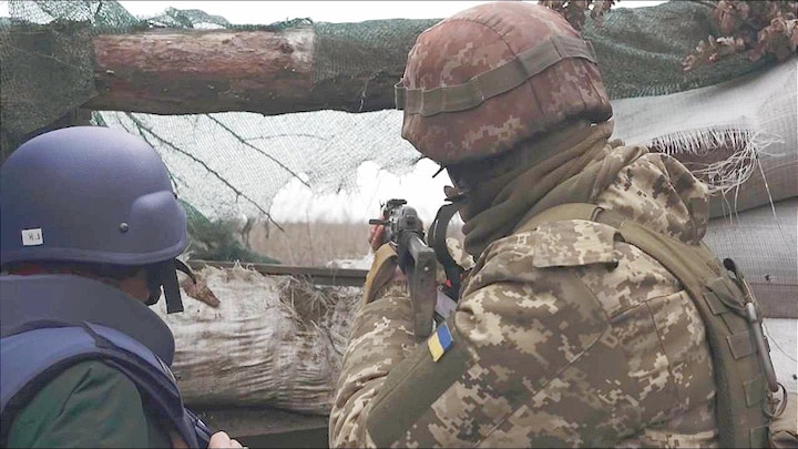 Bevroren strijd in loopgraven van Oekraïne