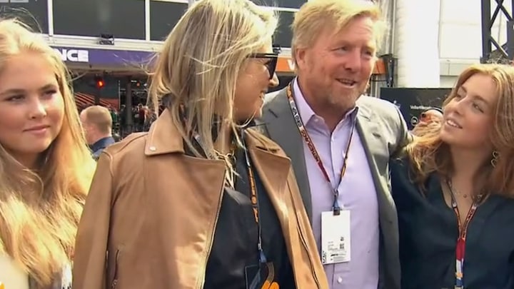 Koninklijk gezin geniet van winnende race Max Verstappen