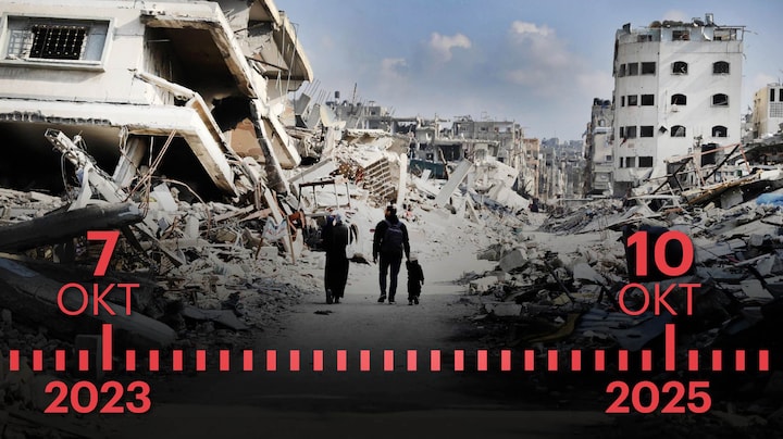 Verwoesting, verdriet en hereniging: ruim twee jaar oorlog in beeld