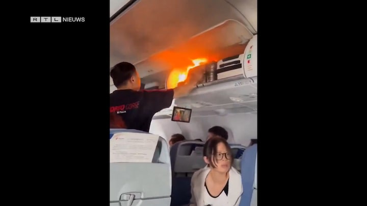 Paniek op vlucht Air China: batterijbrand in bagagerek