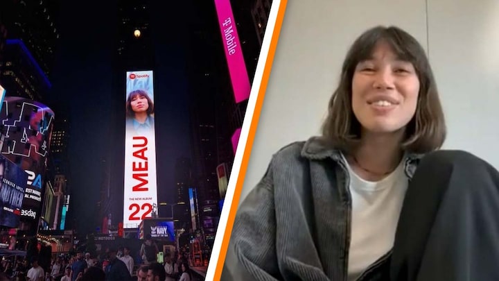 MEAU straalt levensgroot op Times Square-billboard: 'Heel vet'