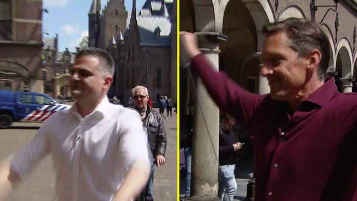 Dries Roelvink als personal trainer op het Binnenhof