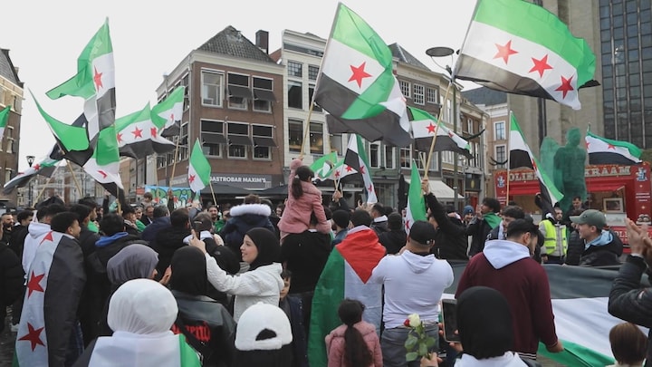 Syriërs vieren feest in Zwolle: 'De overwinning is aan ons'