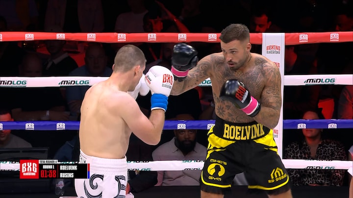 Dave Roelvink compleet gesloopt tijdens zijn profdebuut in Boxing Gladiators