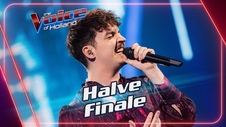 Ruben Hillen zingt ‘Born With A Broken Heart’ tijdens de Halve Finale