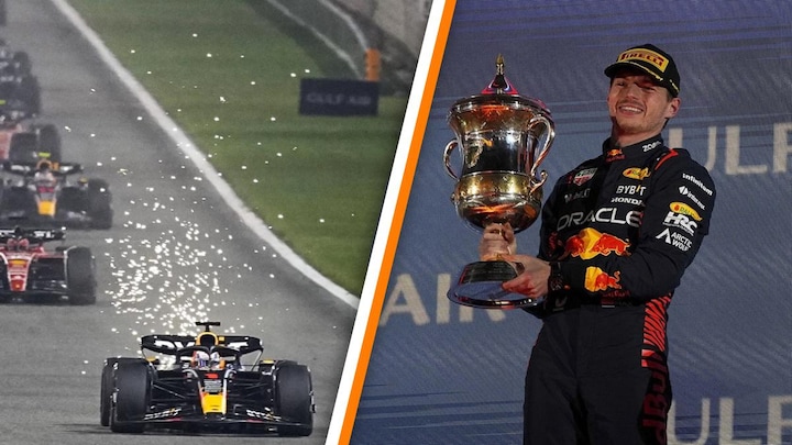 Max Verstappen maakt vliegende start op pittig Bahrein-circuit