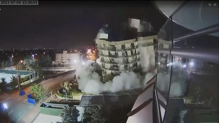 Restanten flat Miami neergehaald met explosieven