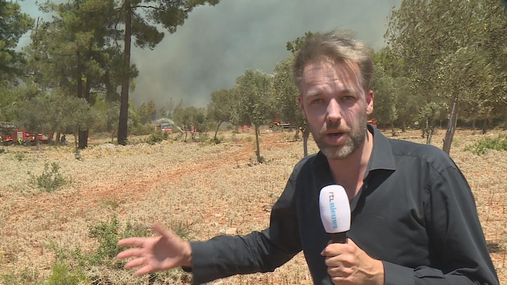 Correspondent Olaf Koens bij bosbranden in Turkije