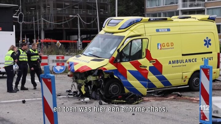 Ongeluk met ambulance in Amstelveen