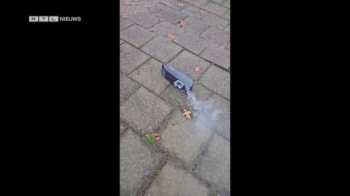 In beeld: hoe Gea al fietsend werd verrast door rokende accu