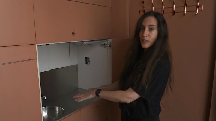 Beatriz ontwierp een appartement van 7 vierkante meter