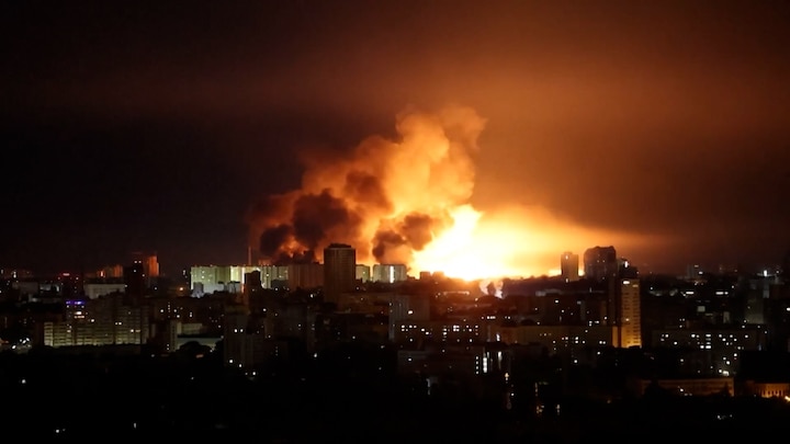 Correspondent over luchtaanval Kiev: 'Een van de grootste aanvallen'